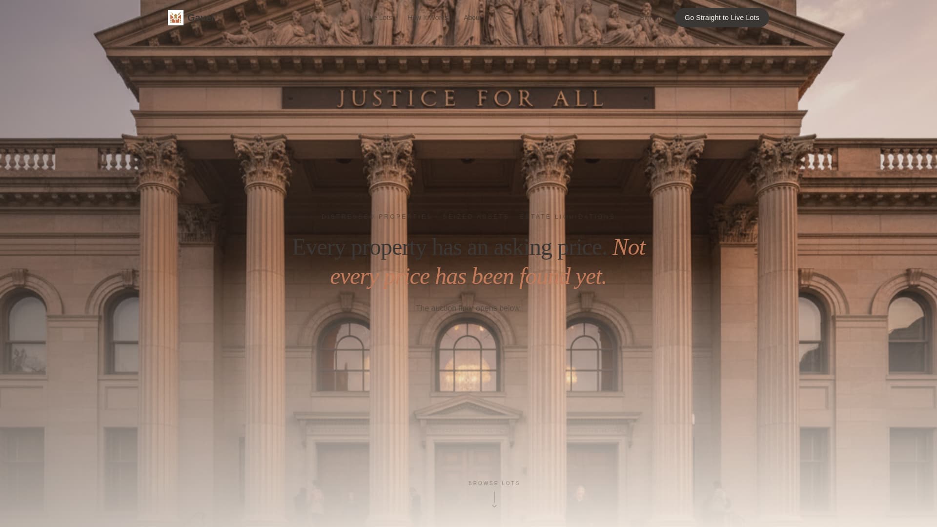 Gavel - Curated Auction Landing Page Template