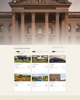 Gavel - Curated Auction Landing Page Template