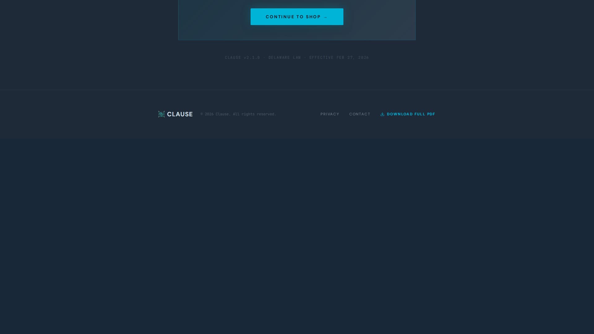 E-Commerce Terms of Service Plain-Language Website Template
