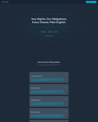 E-Commerce Terms of Service Plain-Language Website Template