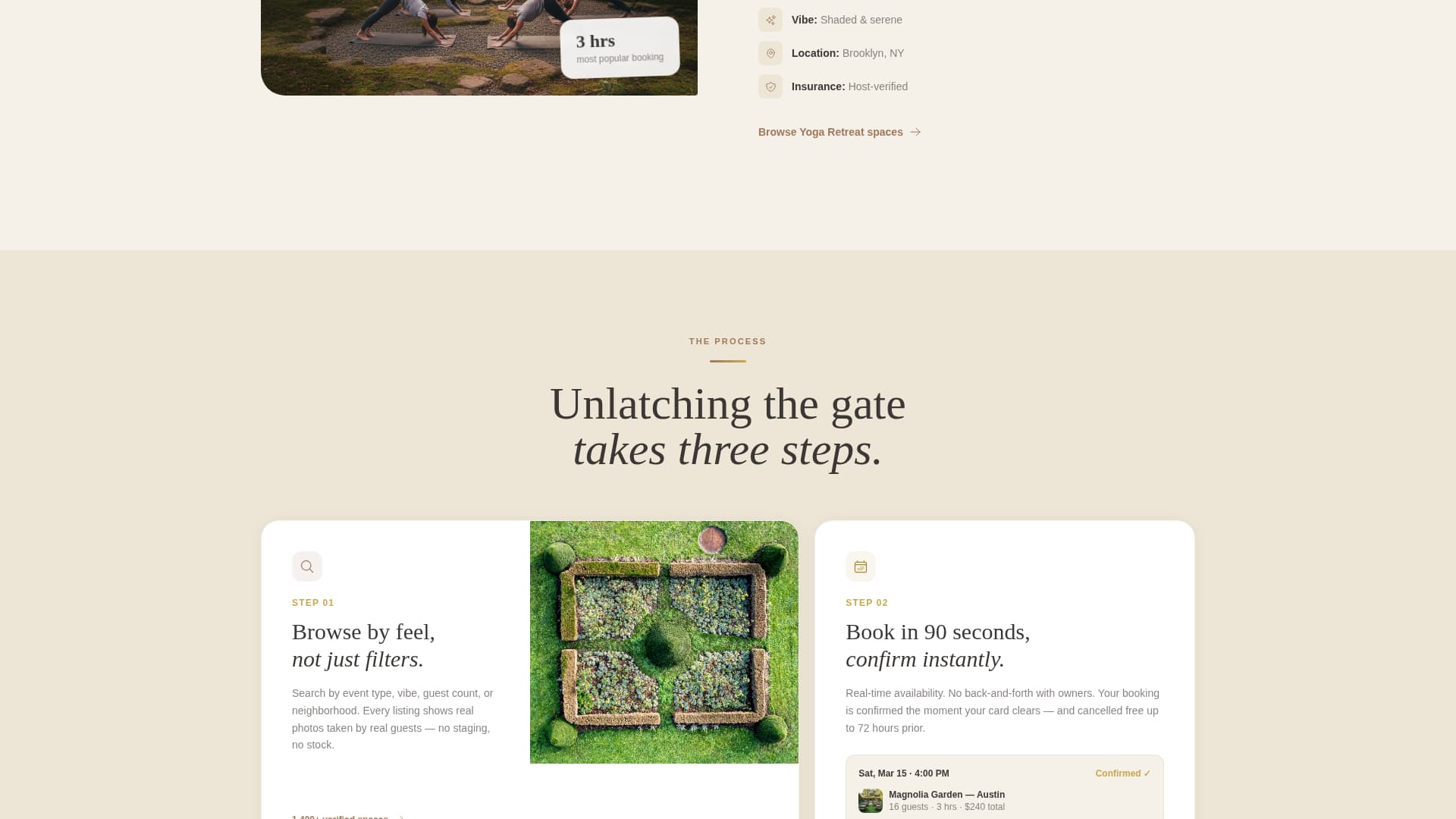 Parcel - Curated Backyard Landing Page Template