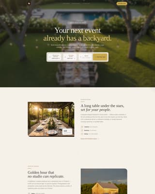 Parcel - Curated Backyard Landing Page Template