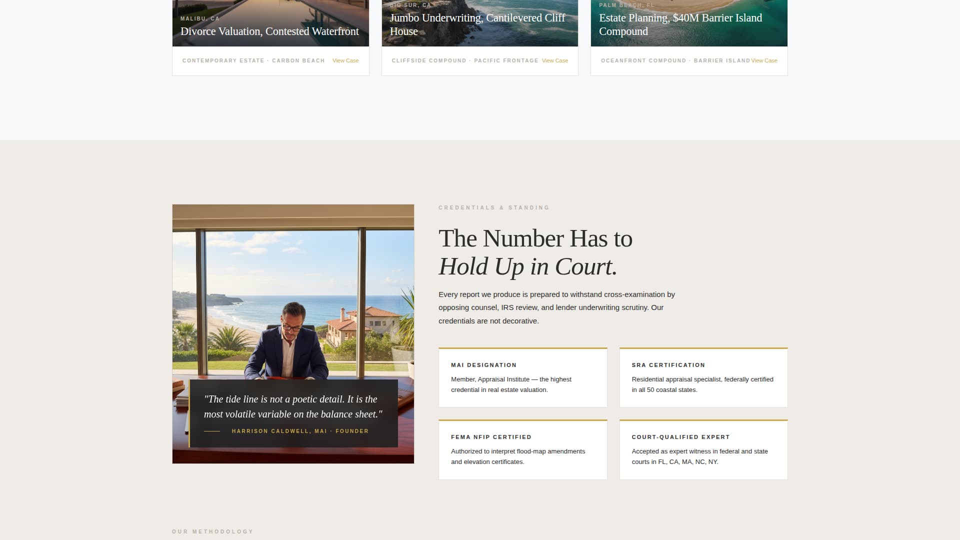 Appraise - Authoritative Beachfront Landing Page Template