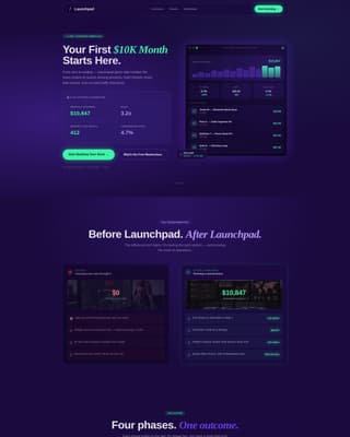 Launchpad - Electric Ecommerce Landing Page Template