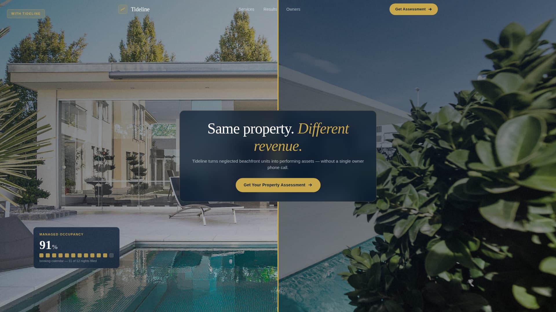 Tideline - Precision Beachfront Landing Page Template