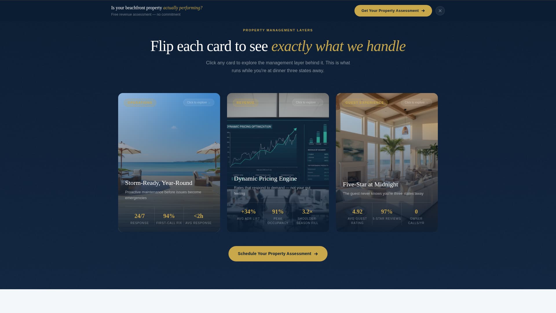Tideline - Precision Beachfront Landing Page Template