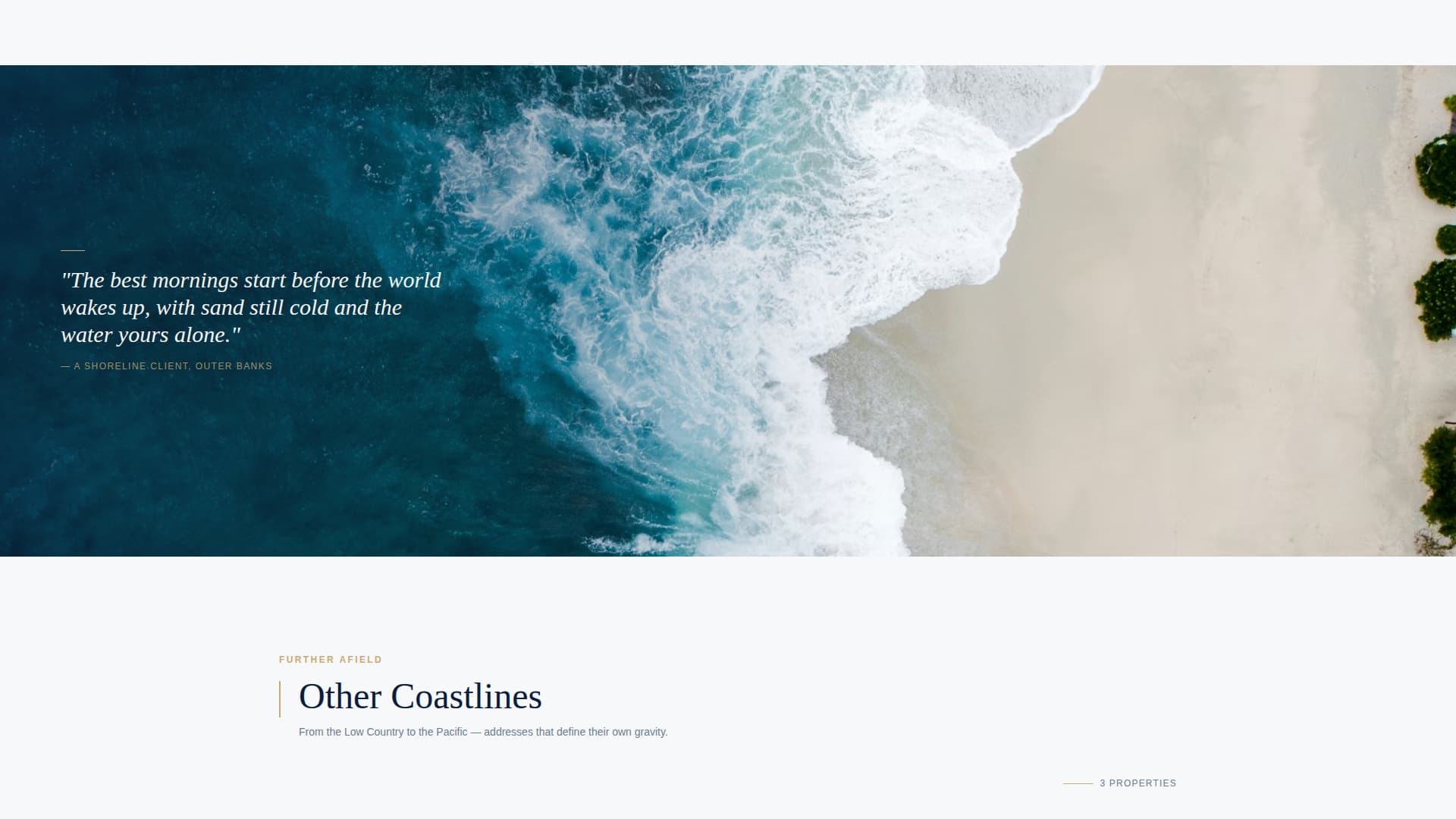 Shoreline - Luxe Beachfront Landing Page Template