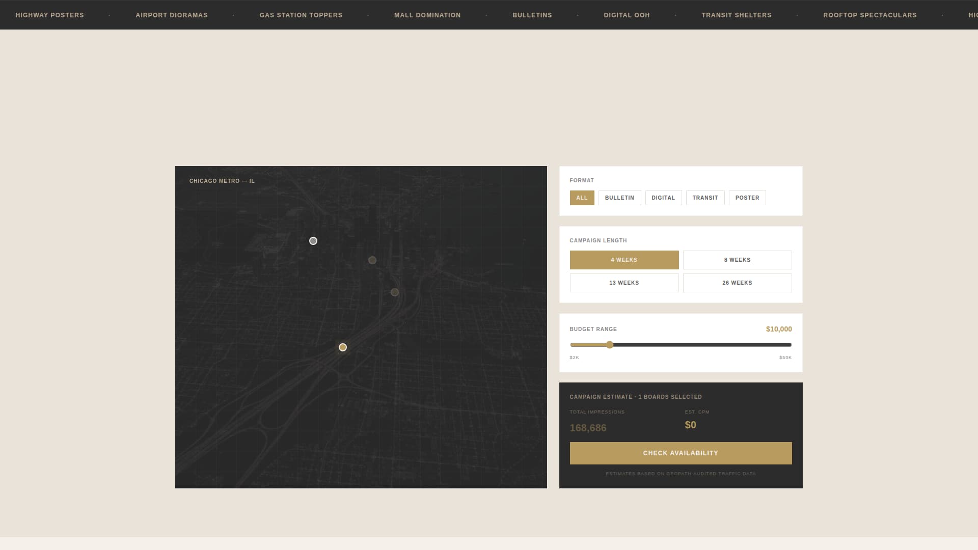 Placement - Bold Outdooradvertising Landing Page Template