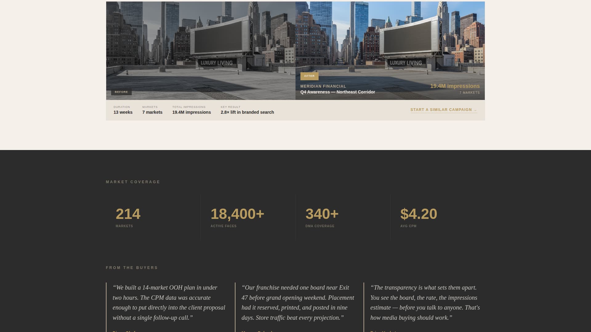 Placement - Bold Outdooradvertising Landing Page Template