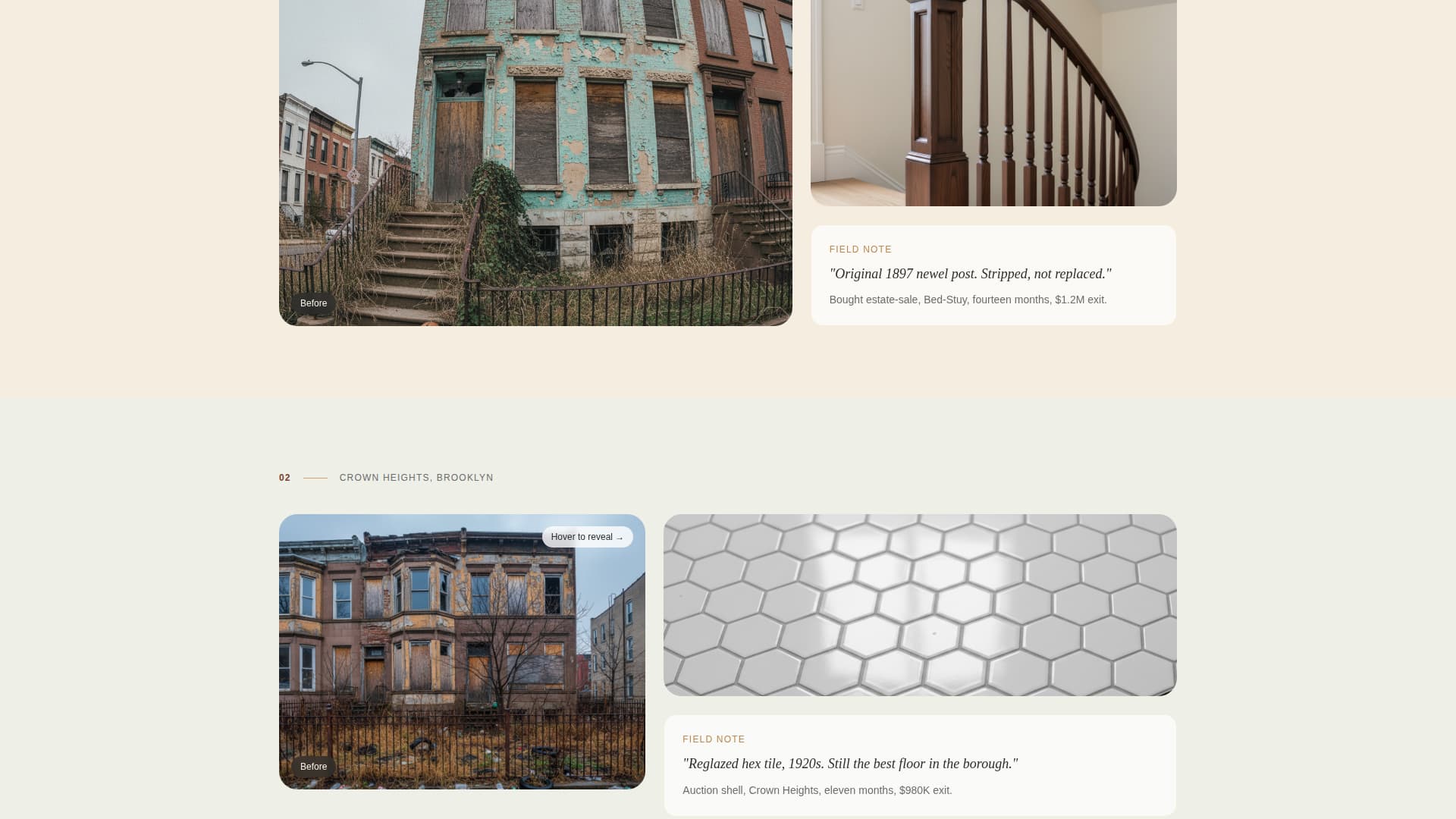 Brownstone - Timeless Renovation Landing Page Template