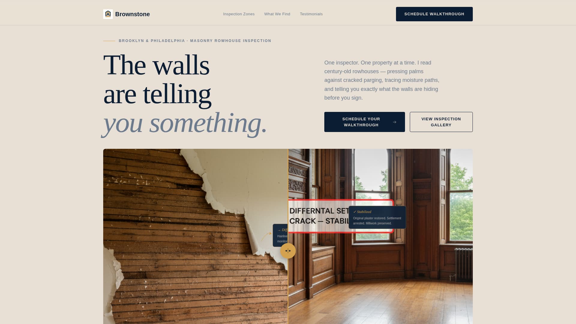Brownstone - Trusted Inspection Landing Page Template