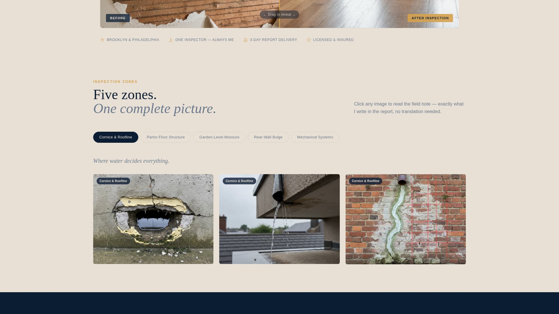 Brownstone - Trusted Inspection Landing Page Template