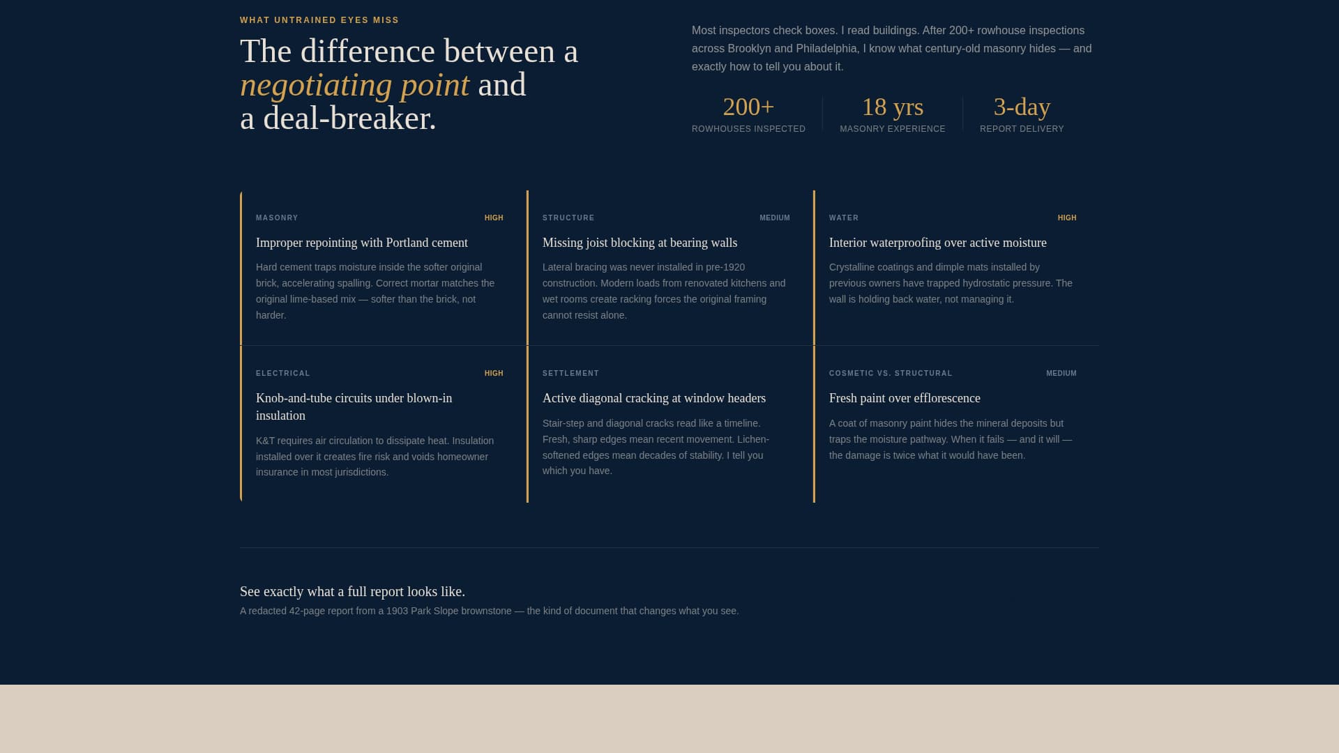 Brownstone - Trusted Inspection Landing Page Template