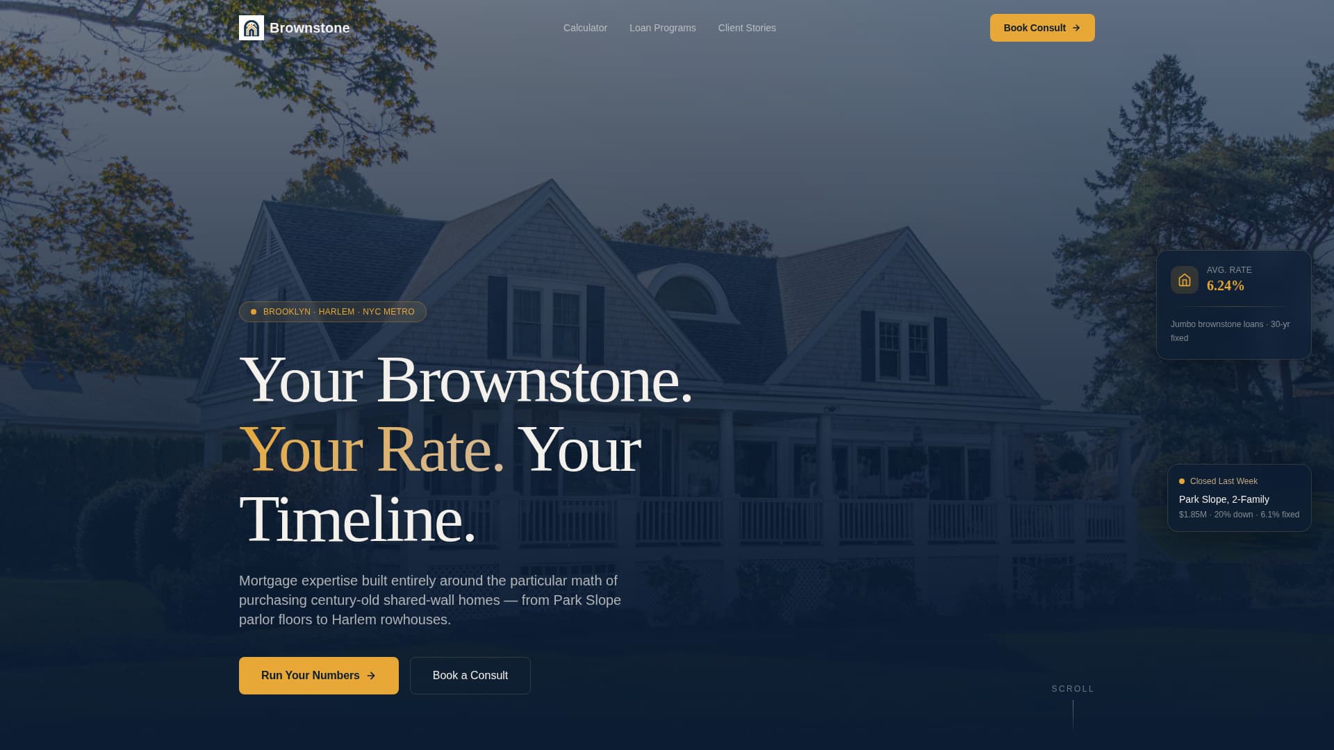 Brownstone - Trusted Mortgage Landing Page Template