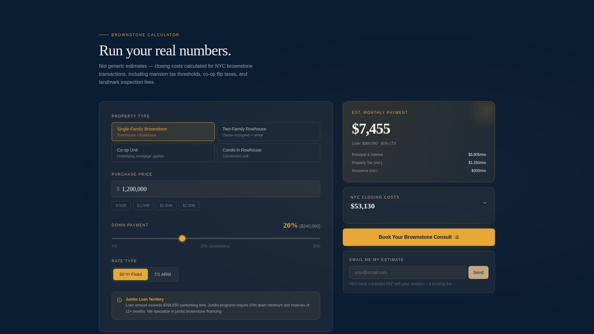Brownstone - Trusted Mortgage Landing Page Template