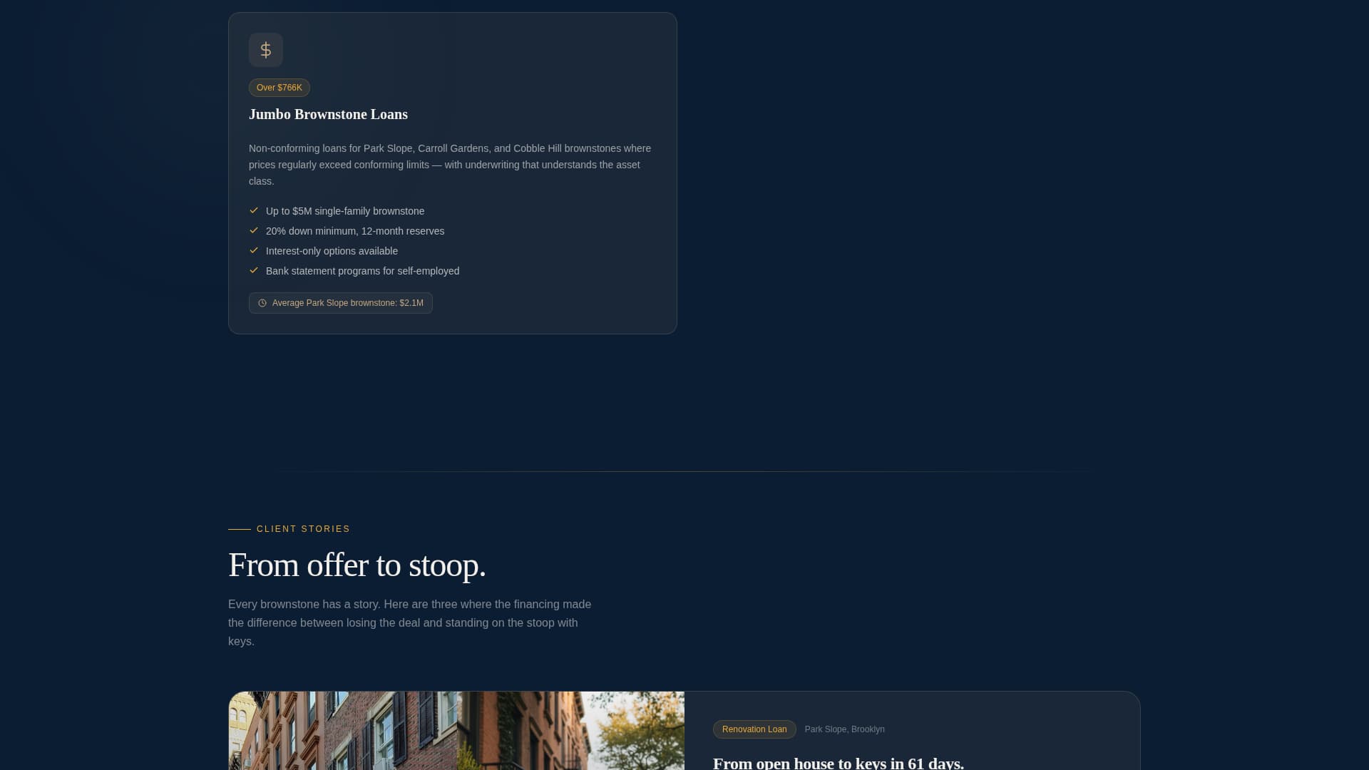 Brownstone - Trusted Mortgage Landing Page Template