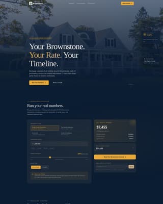 Brownstone - Trusted Mortgage Landing Page Template