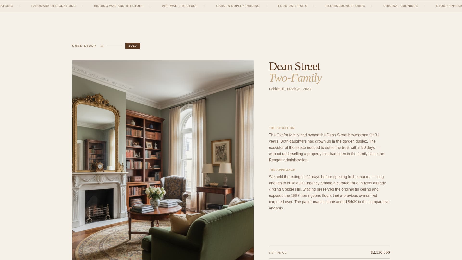 Brownstone - Commanding Heritageproperty Landing Page Template
