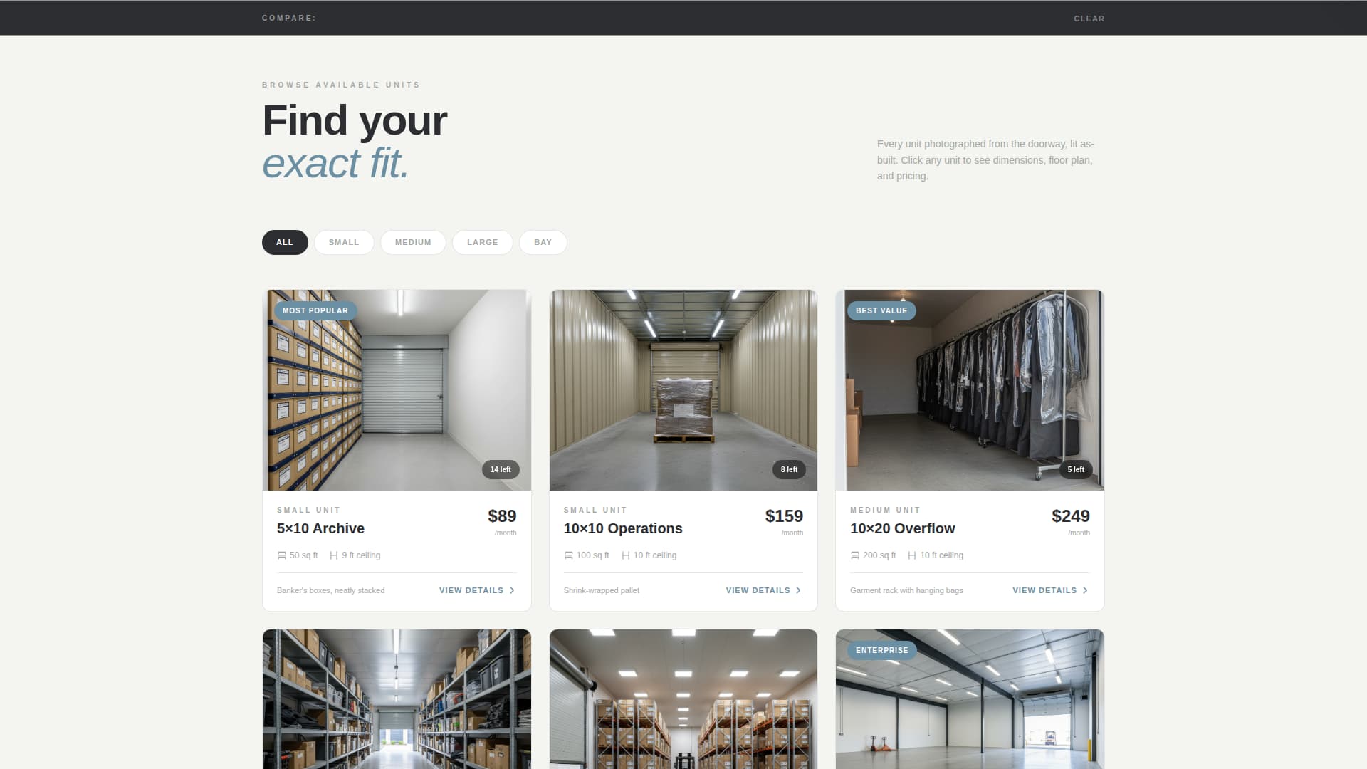 Vault - Architectural Selfstorage Landing Page Template