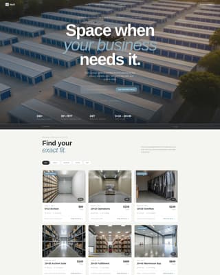 Vault - Architectural Self Storage Landing Page Template