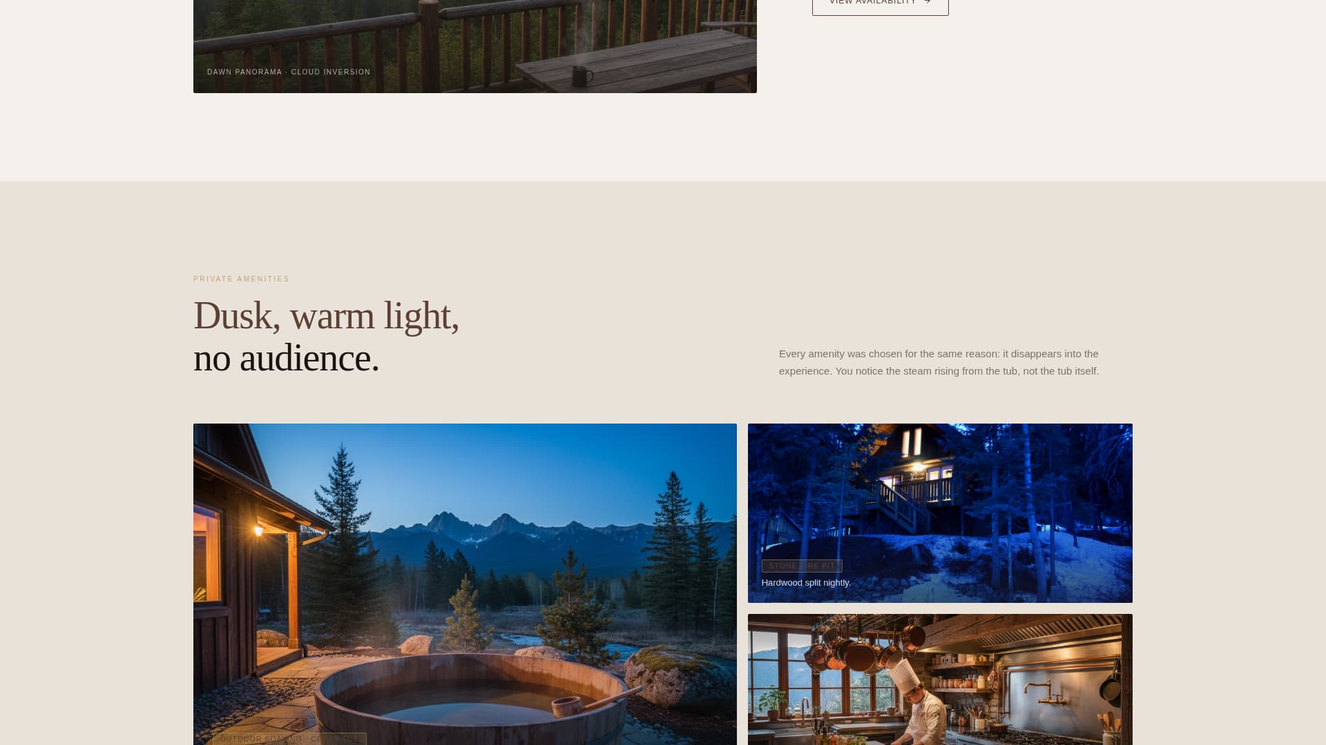 Summit - Exclusive Cabin Landing Page Template