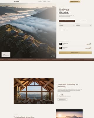 Summit - Exclusive Cabin Landing Page Template
