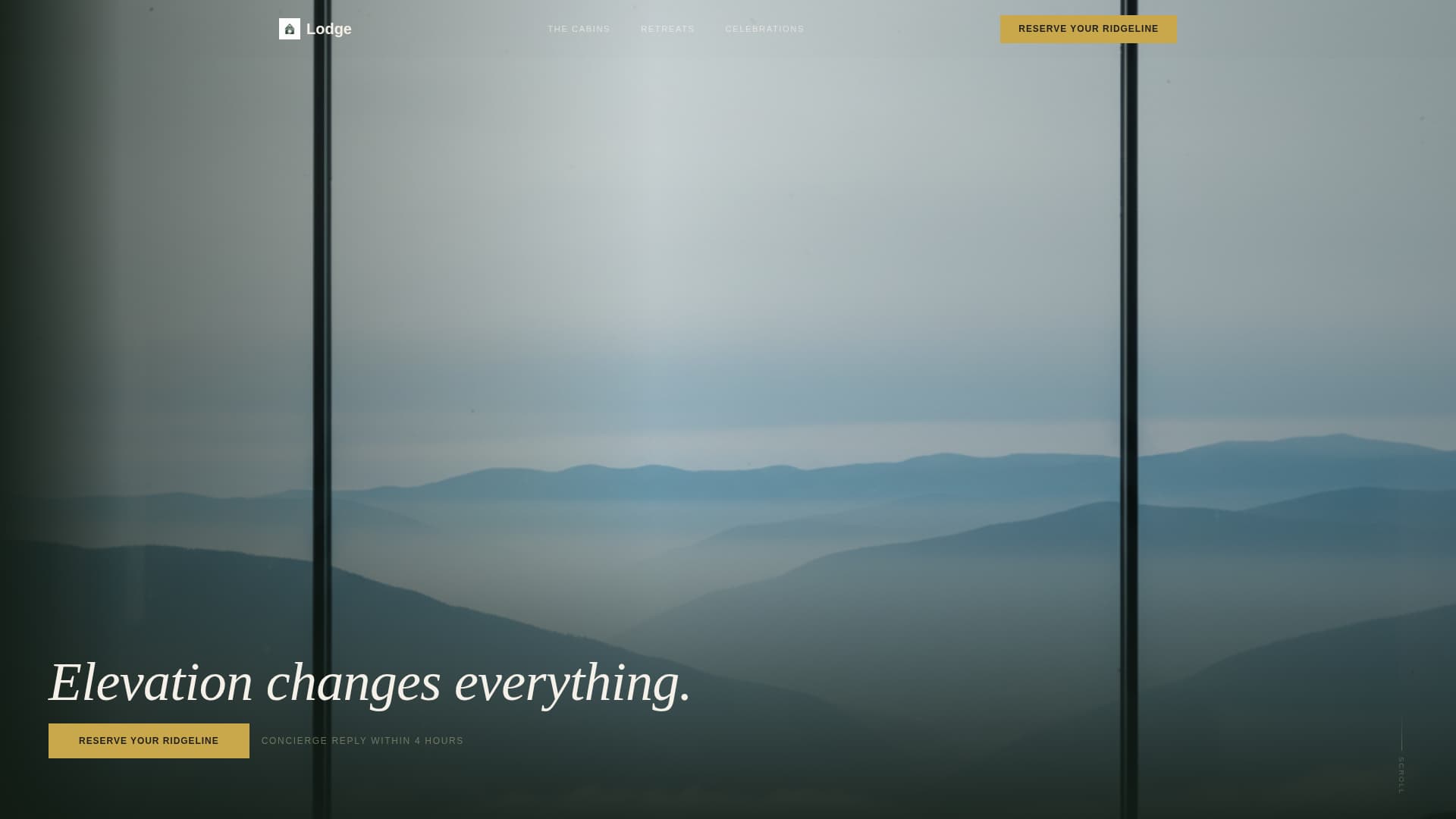 Lodge - Exclusive Cabinrental Landing Page Template