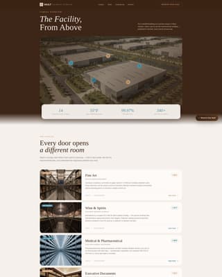 Vault - Executive Climate Storage Landing Page Template