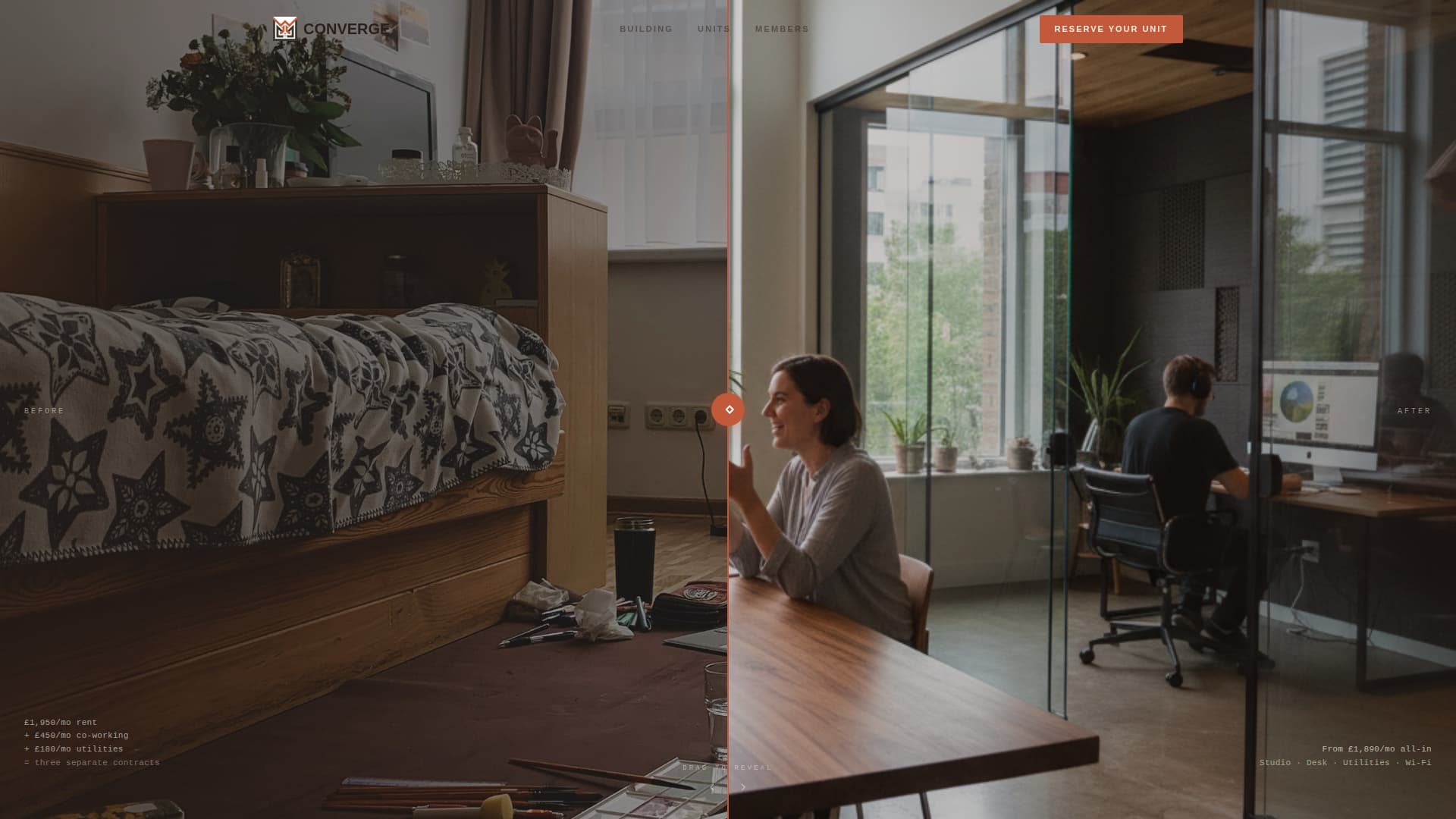 Converge - Precision Coliving Landing Page Template