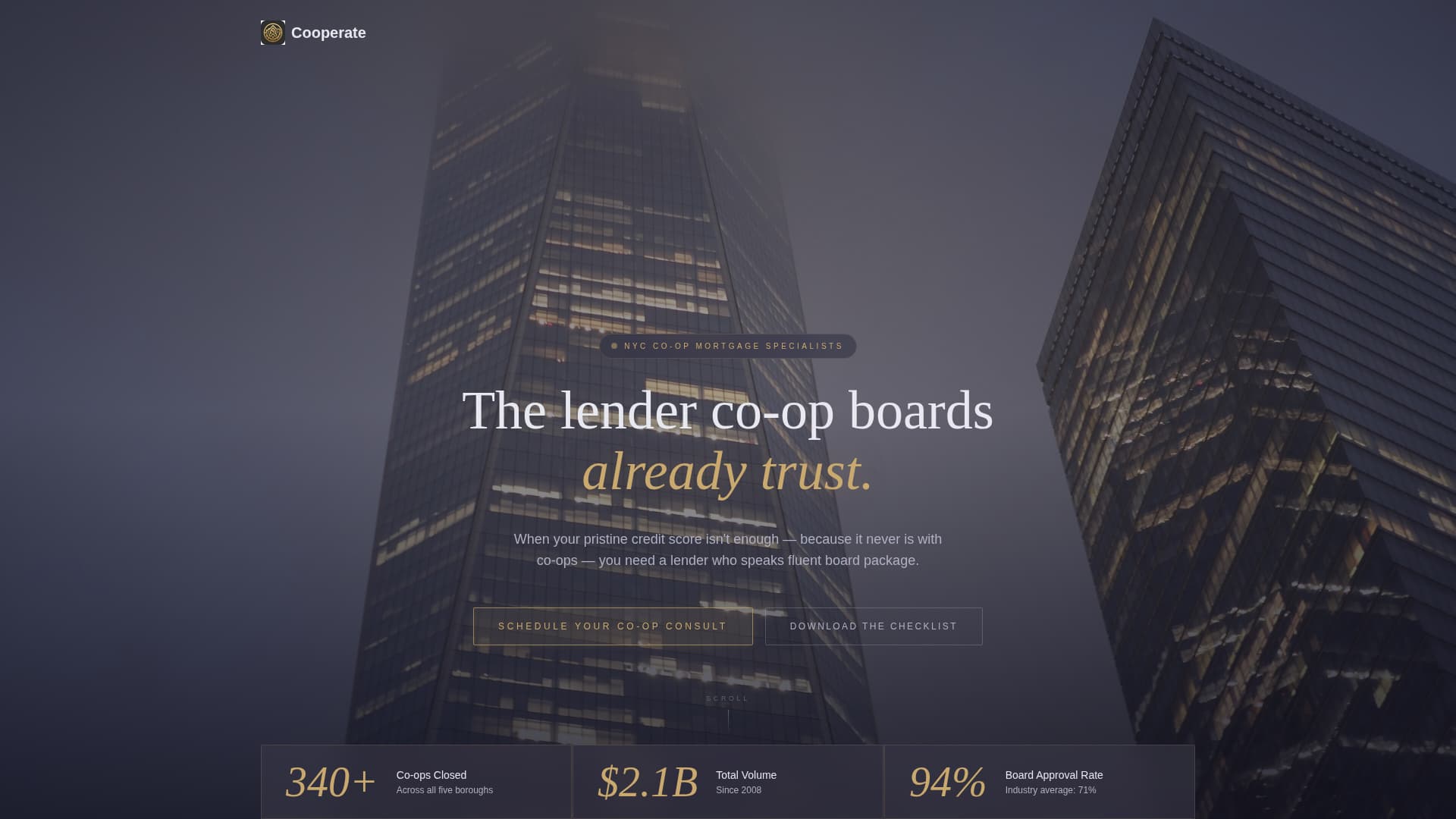 Cooperate - Trusted Coop Landing Page Template