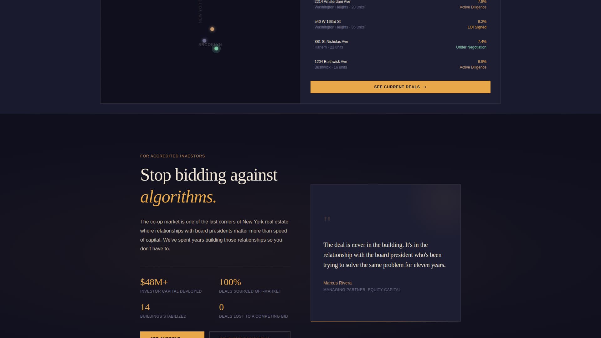 Equity - Immersive Co-op Landing Page Template