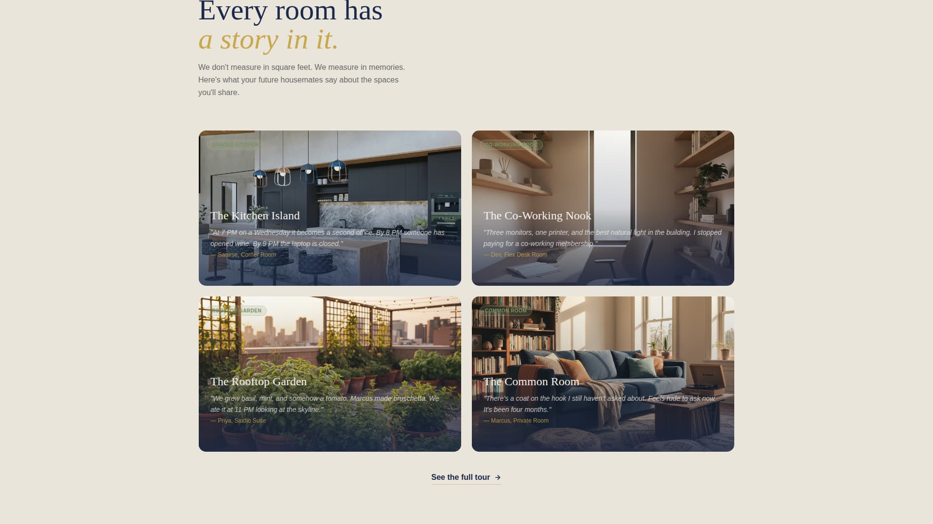 Commune - Pastoral Co-living Landing Page Template