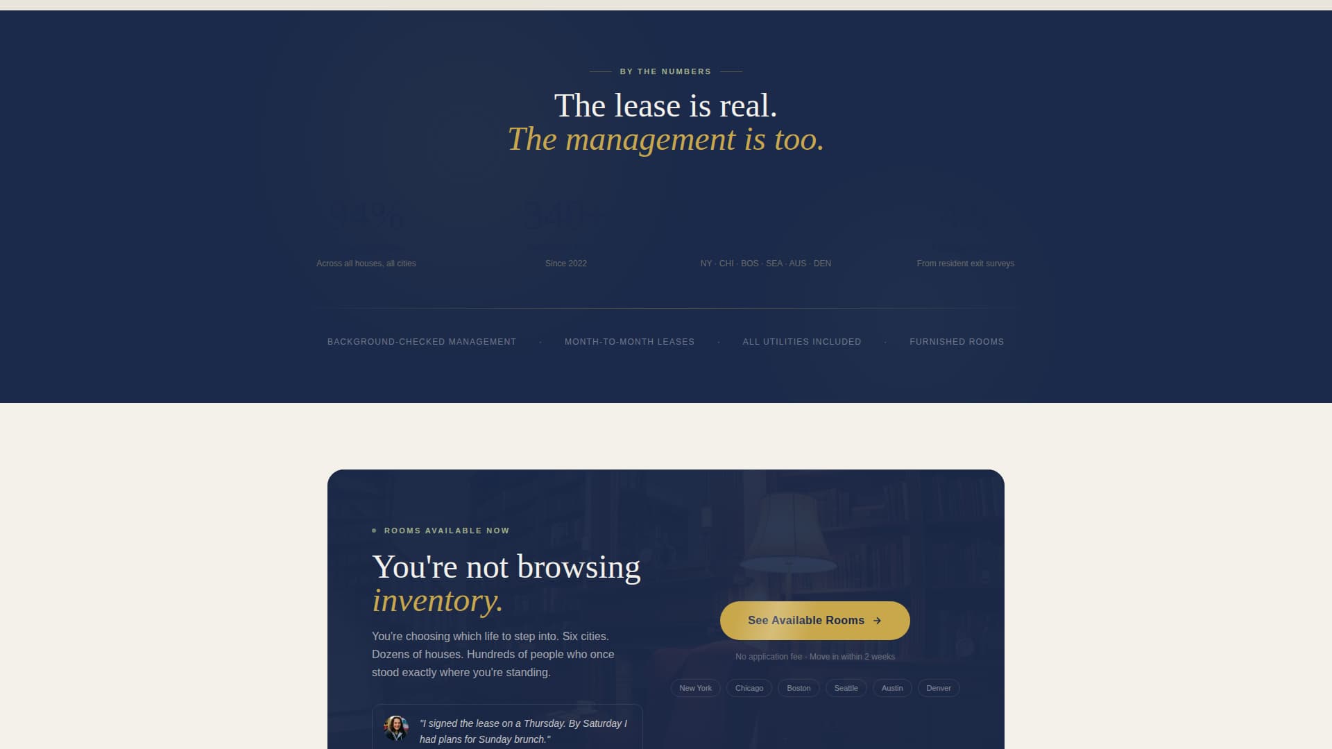 Commune - Pastoral Co-living Landing Page Template