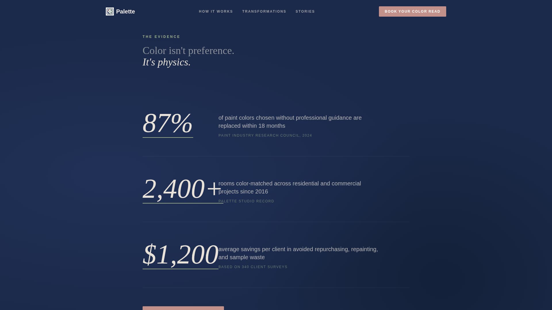 Palette - Authoritative Colorconsulting Landing Page Template