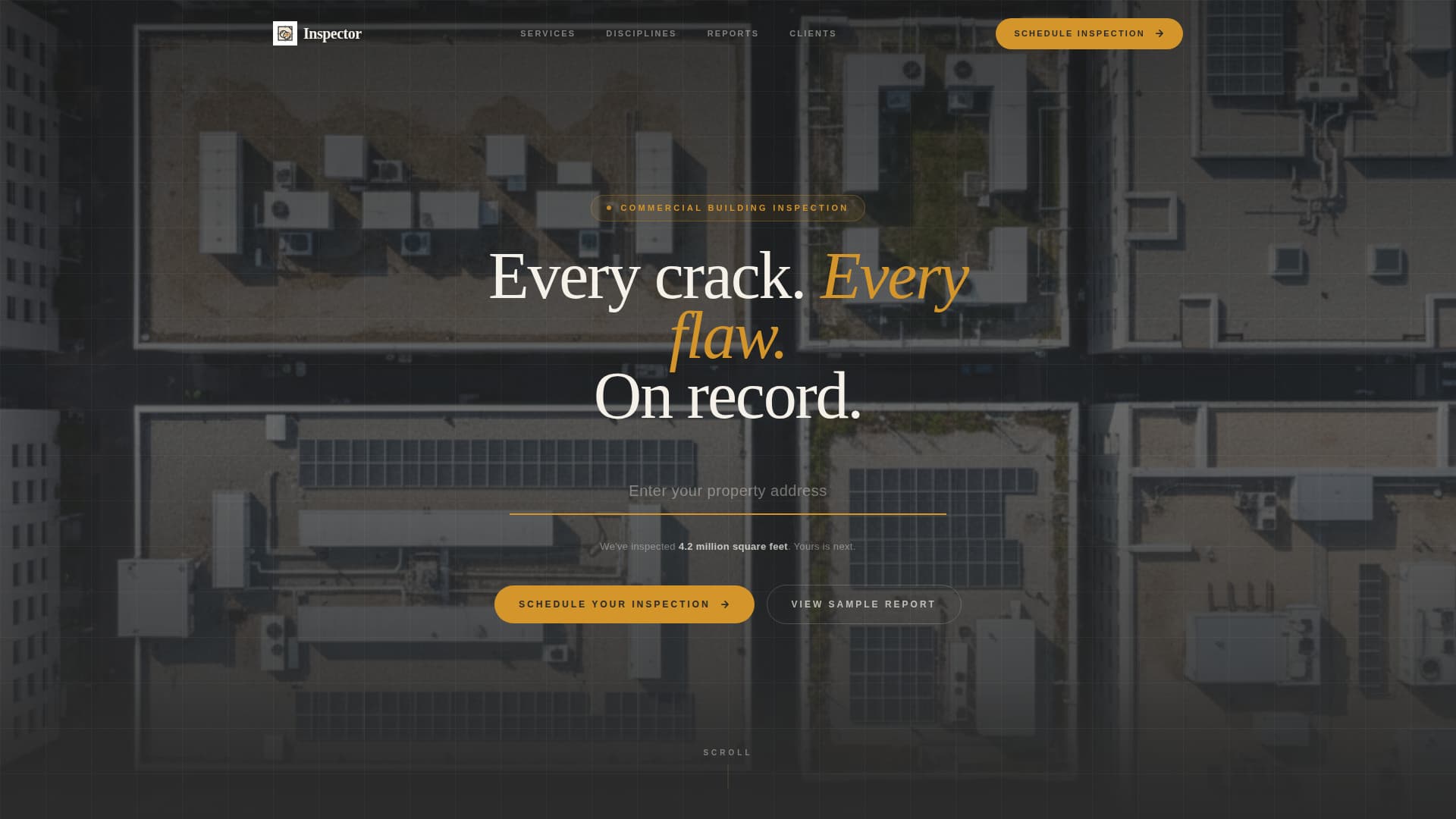 Inspector - Authoritative Commercial Inspector Landing Page Template