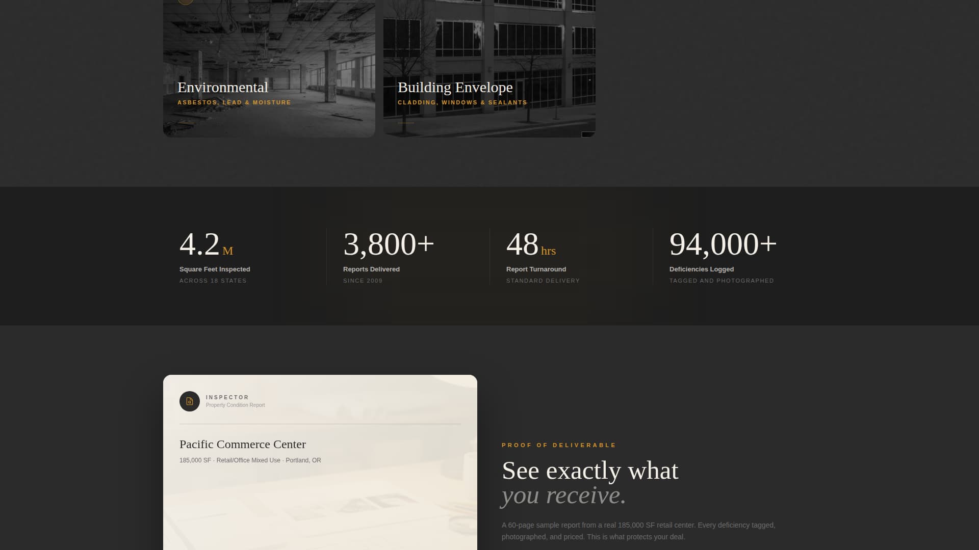 Inspector - Authoritative Commercial Inspector Landing Page Template