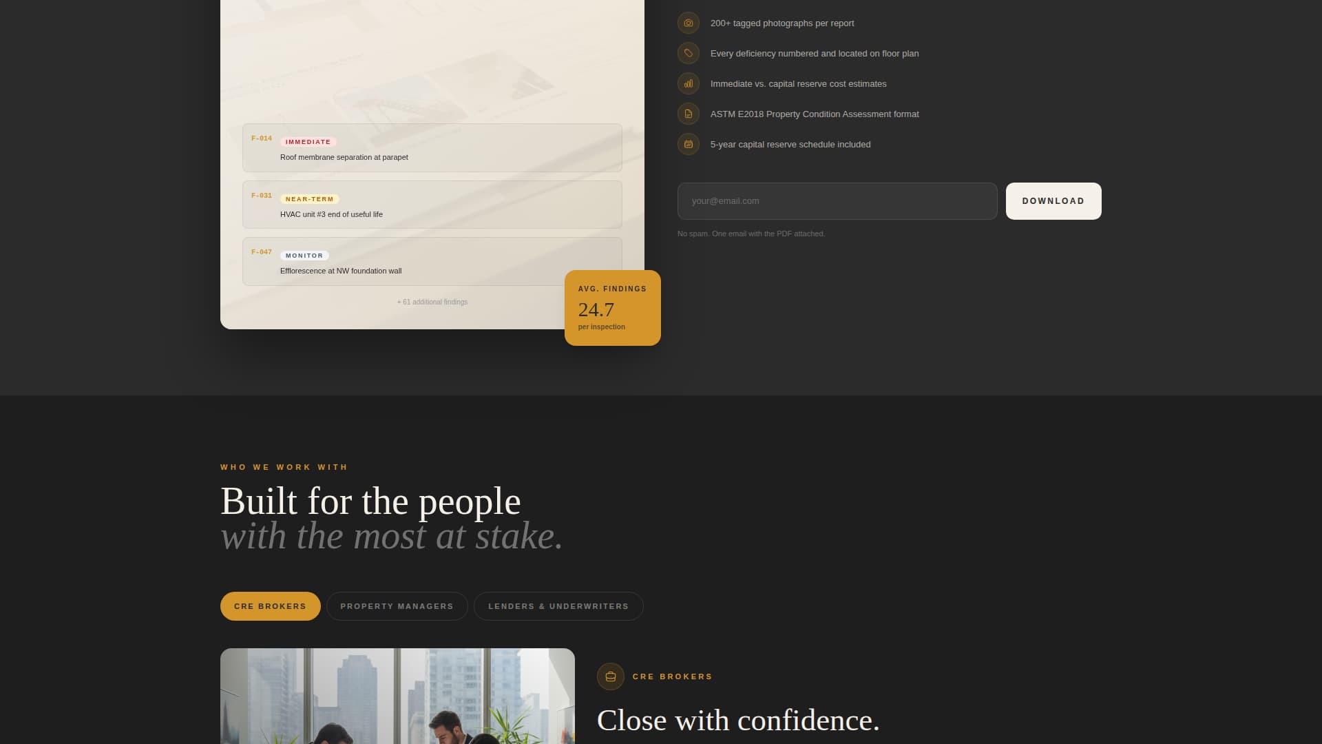 Inspector - Authoritative Commercial Inspector Landing Page Template