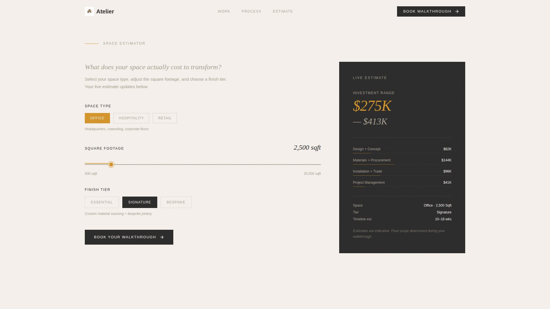 Atelier - Transformative Commercial Landing Page Template