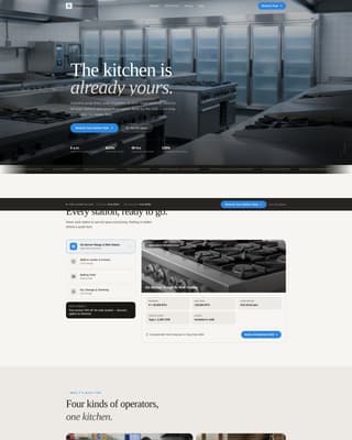 Commissary - Immersive Kitchenrental Landing Page Template