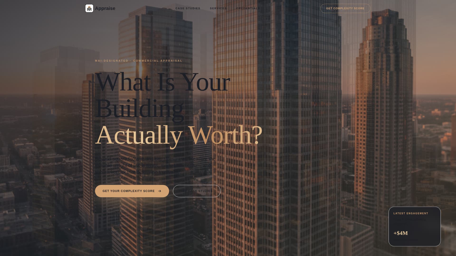 Appraise - Authoritative Commercialappraisal Landing Page Template