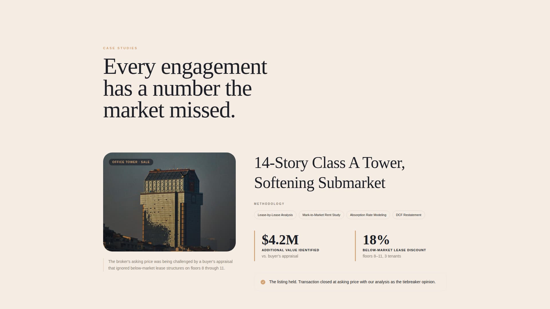 Appraise - Authoritative Commercialappraisal Landing Page Template