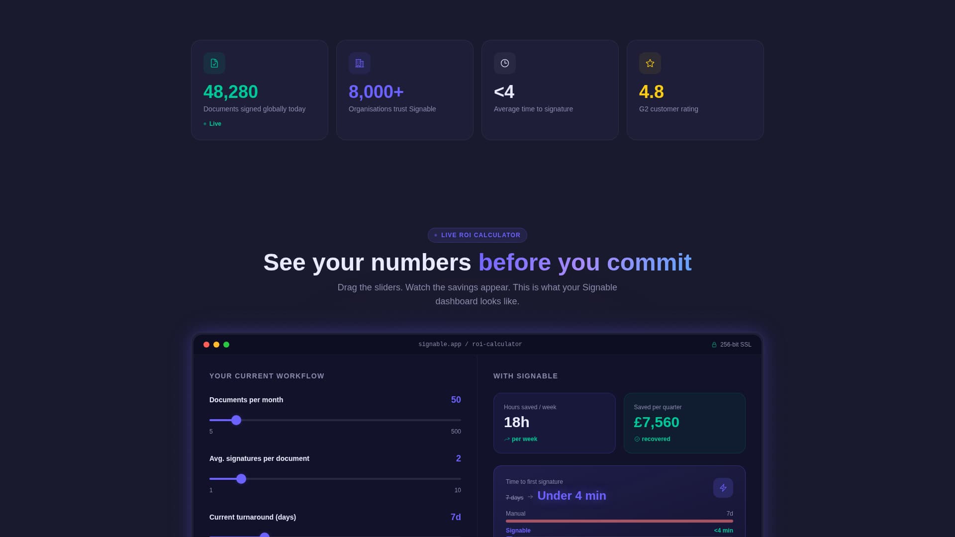 Signable - Powerful eSignature Landing Page Template
