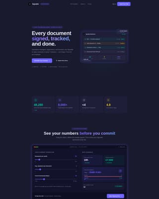 Signable - Powerful eSignature Landing Page Template