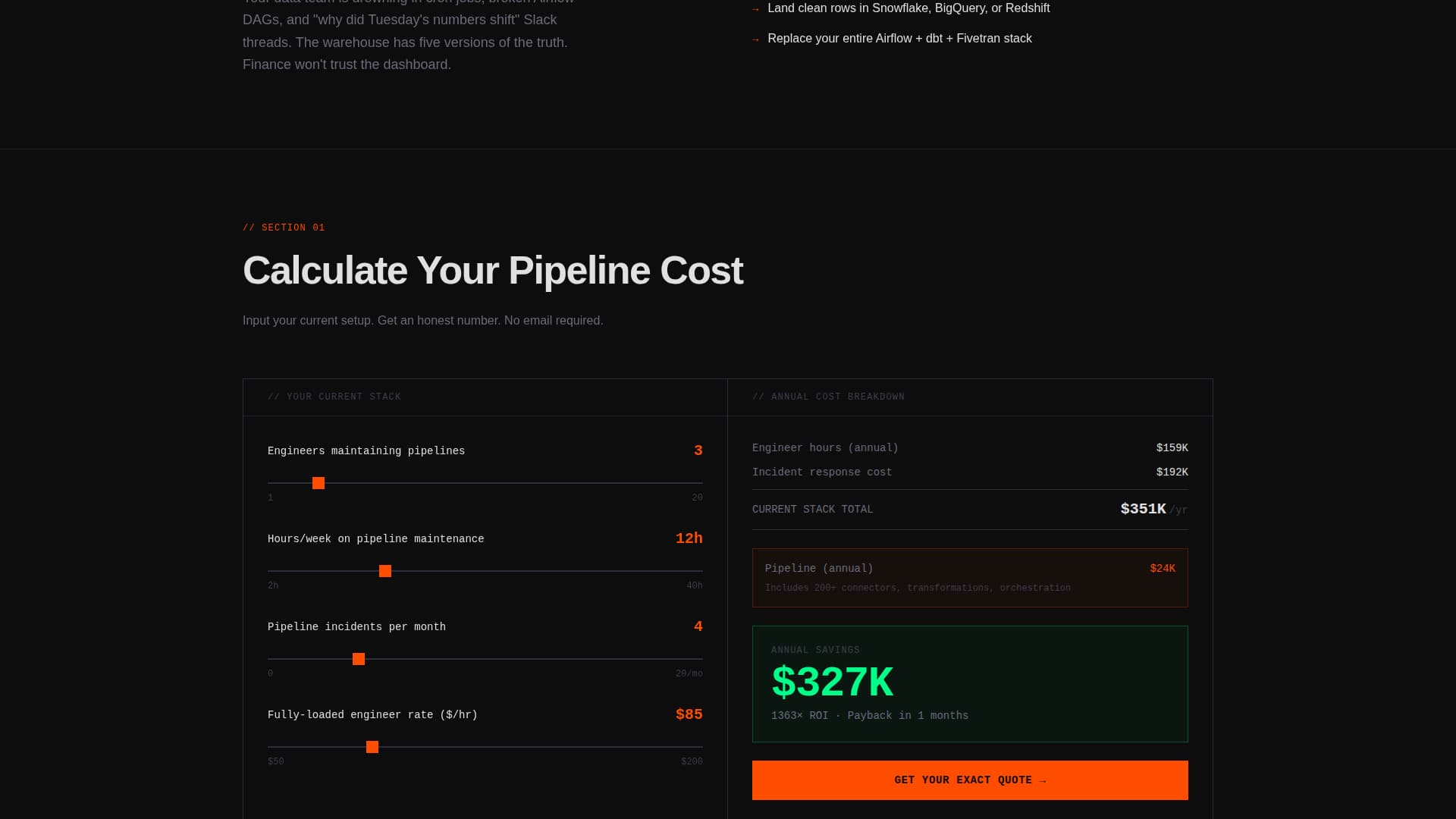 Flow — ETL Data Pipeline Landing Page Template