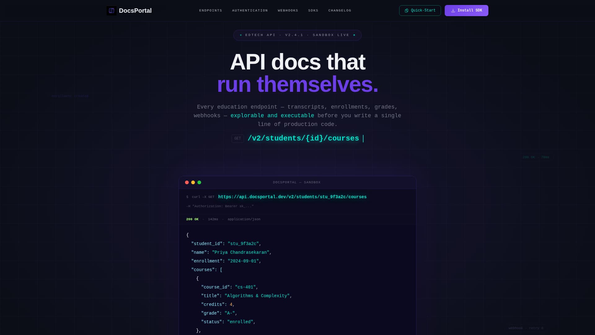 Docs - Interactive Edtech Landing Page Template