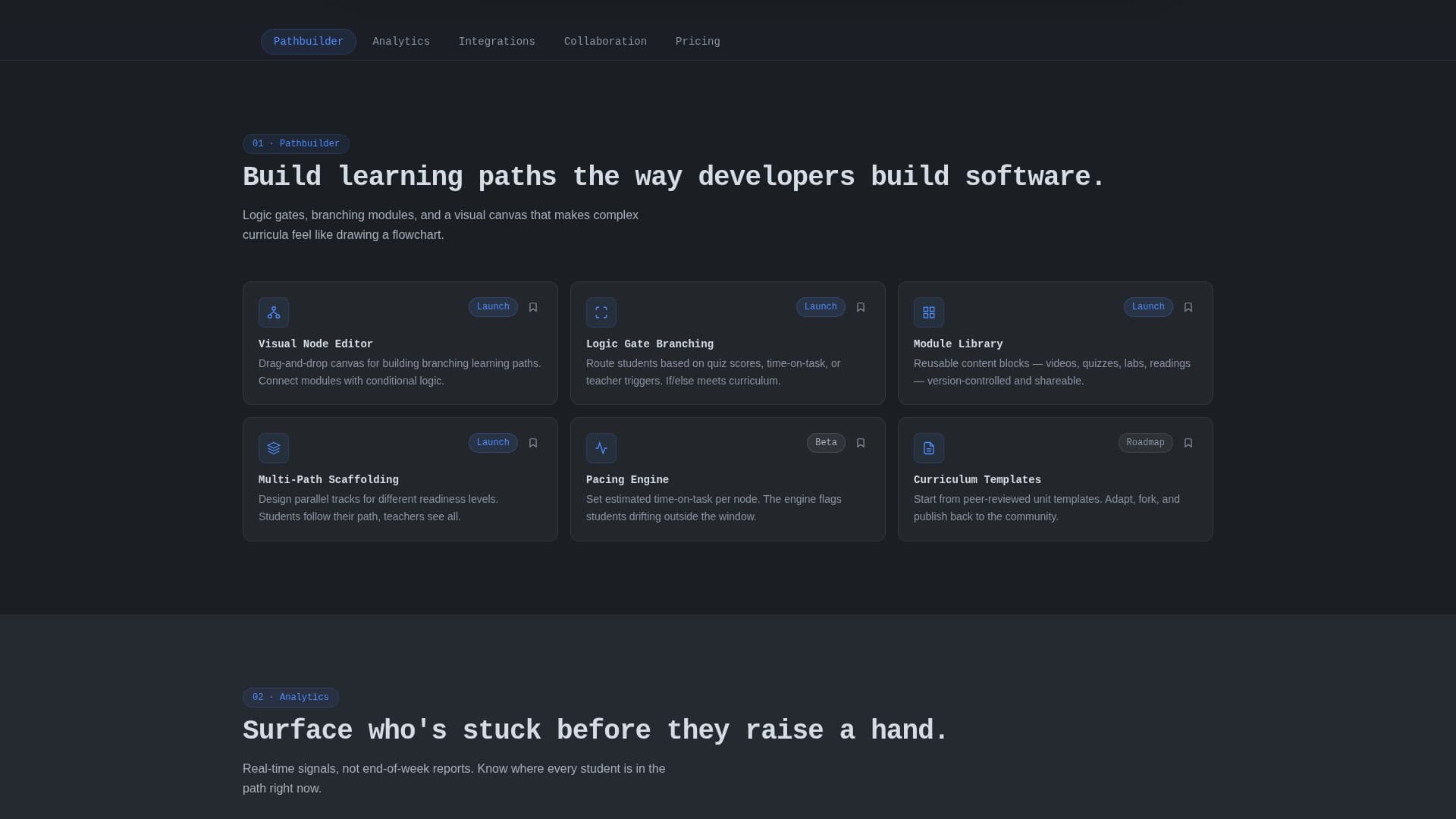 Beacon - Adaptive Edtech Landing Page Template