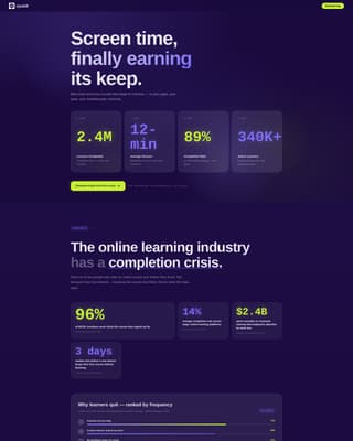 Upskill - Adaptive Edtech Landing Page Template