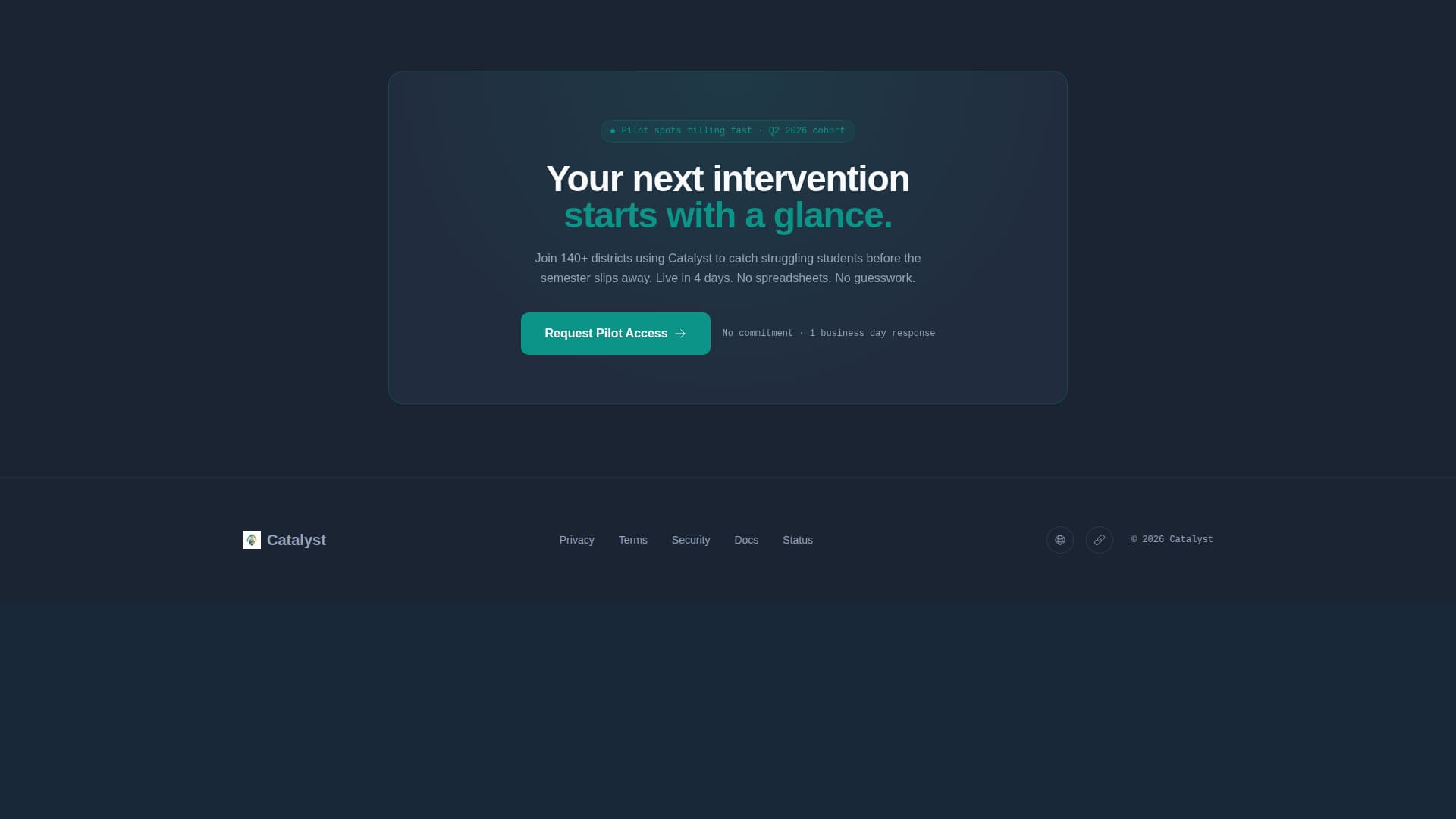 Catalyst - Real-Time Edtech Landing Page Template