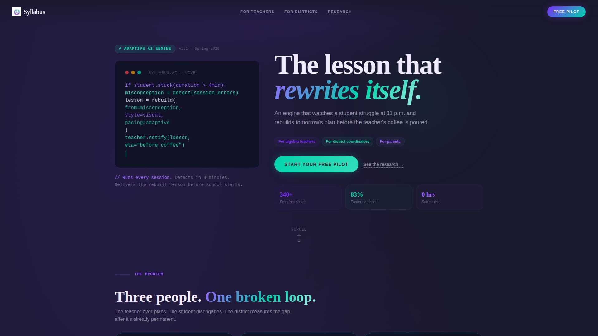 Nexus — Interactive Learning Landing Page Template
