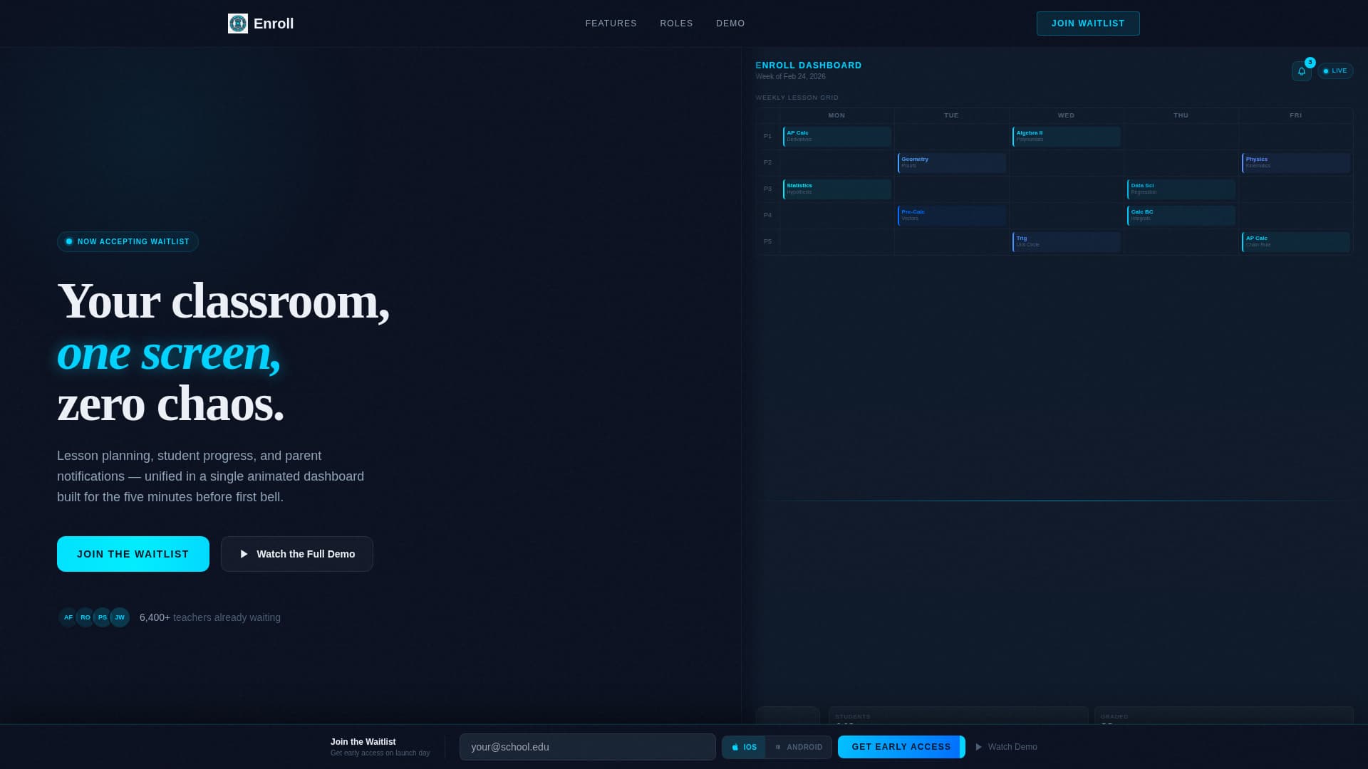 Enroll - Dynamic Edtech Landing Page Template